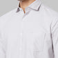 Park Avenue Men Grey Solid Slim Fit Full Sleeve Cut Away Collar Shirt