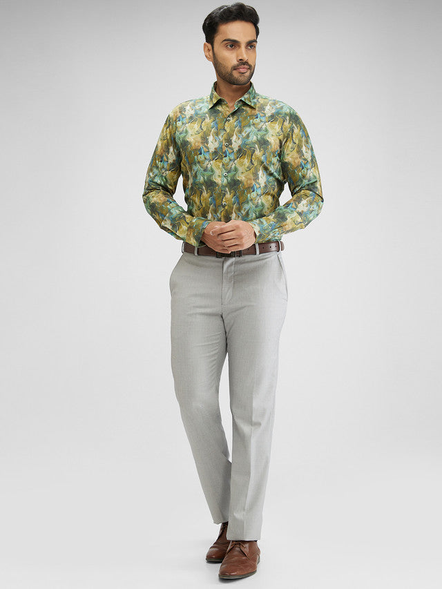 Park Avenue Green Casual Shirt 