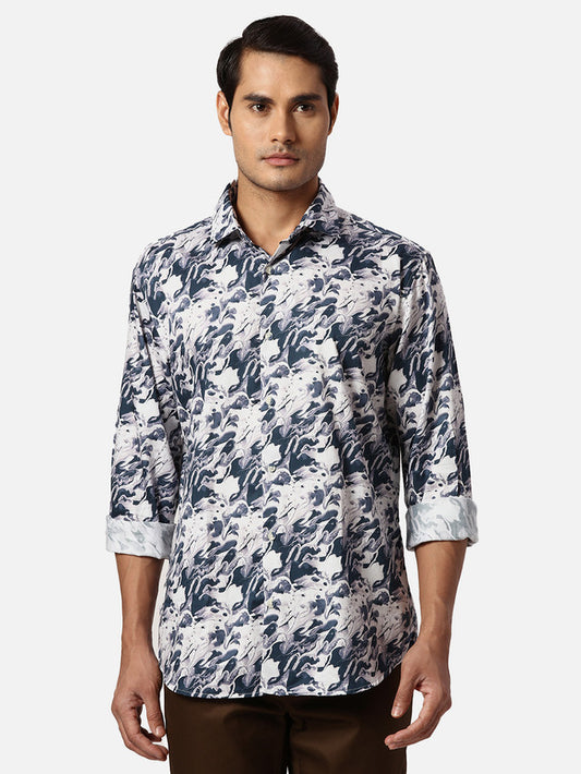 Park Avenue Blue Casual Shirt