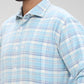 Park Avenue Blue Checks Slim Fit Cotton Casual Shirt