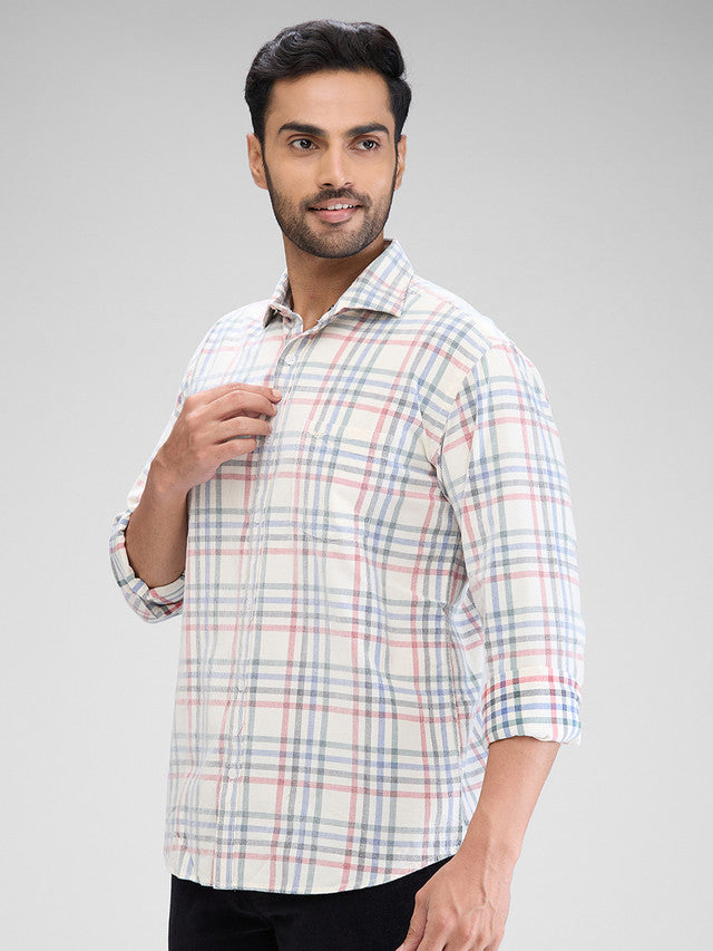 Park Avenue Beige Casual Shirt 