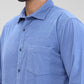 Park Avenue Blue Solid Slim Fit Cotton Casual Shirt