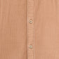 Park Avenue Brown Solid Slim Fit Cotton Casual Shirt