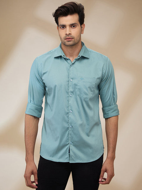 Park Avenue Green Casual Shirt 