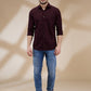 Park Avenue Maroon Casual Shirt