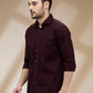 Park Avenue Maroon Casual Shirt