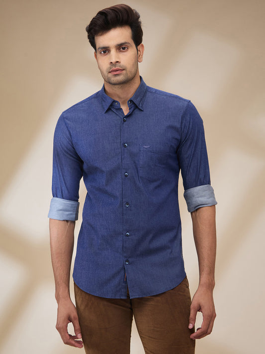 Park Avenue Blue Casual Shirt