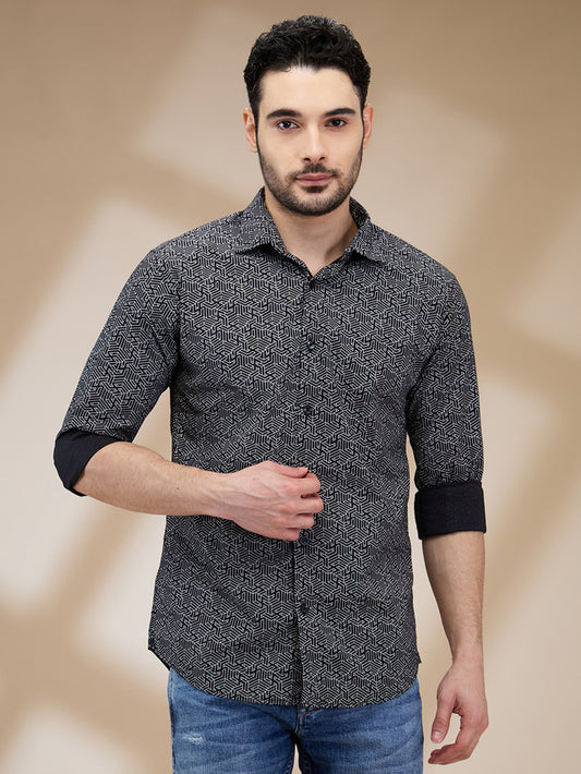 Park Avenue Black Casual Shirt