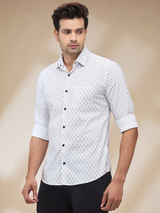 Park Avenue White Casual Shirt