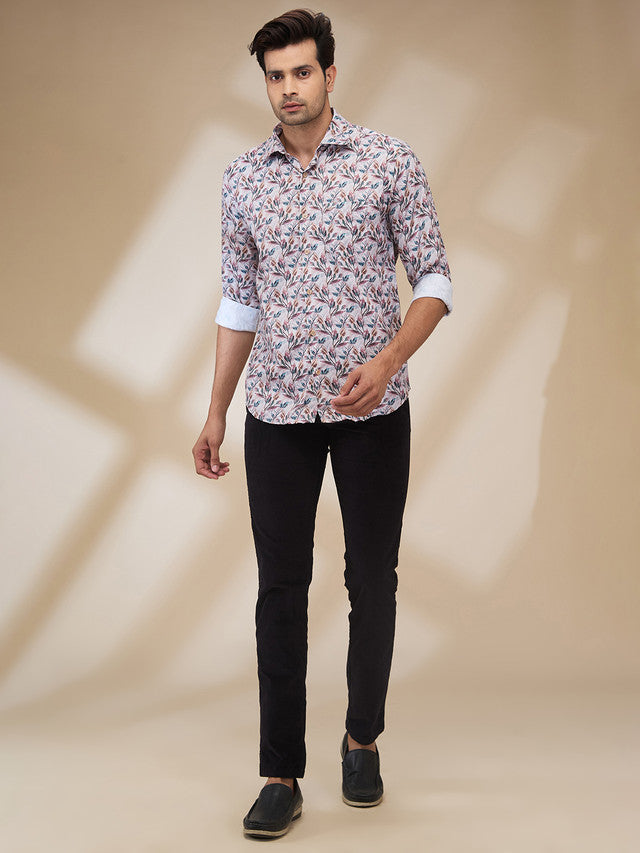 Park Avenue Red Casual Shirt