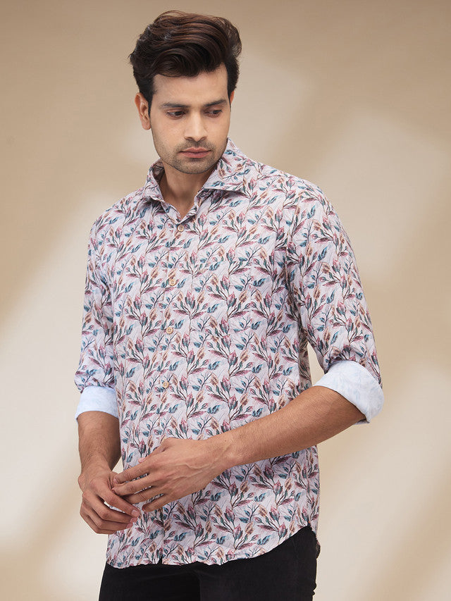 Park Avenue Red Casual Shirt