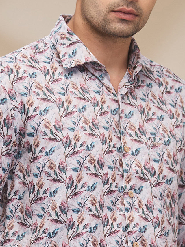 Park Avenue Red Casual Shirt