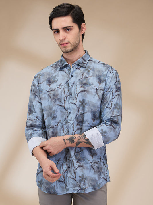 Park Avenue Blue Casual Shirt