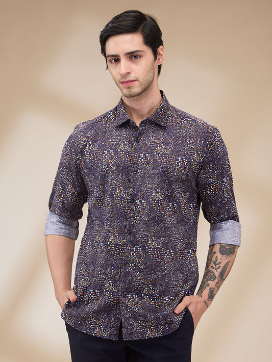 Park Avenue Black Casual Shirt