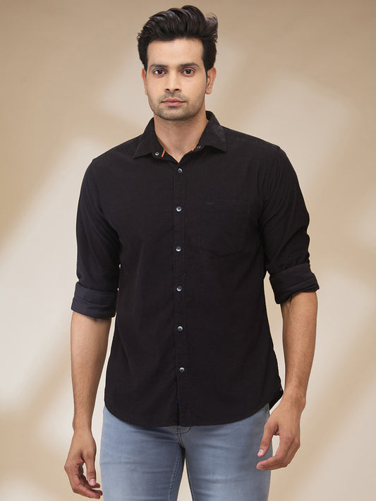 Park Avenue Black Casual Shirt