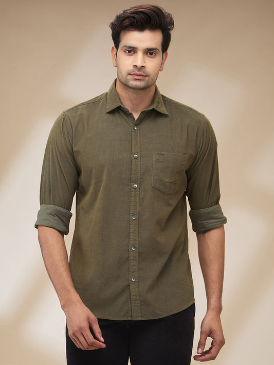 Park Avenue Green Casual Shirt