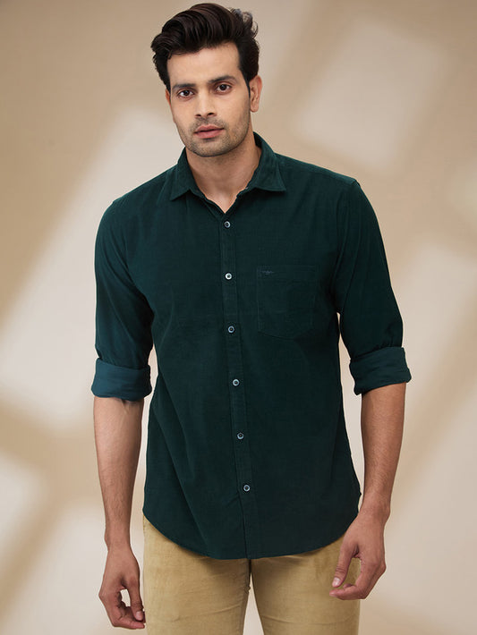 Park Avenue Green Casual Shirt