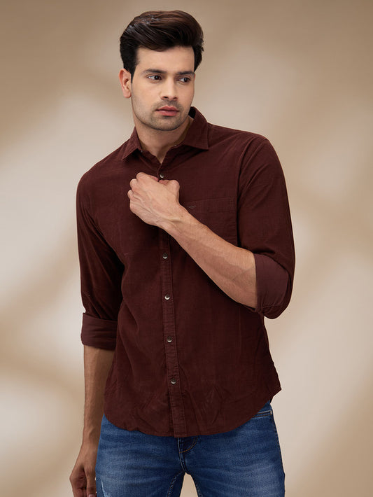 Park Avenue Brown Casual Shirt