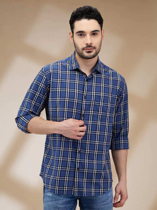 Park Avenue Blue Casual Shirt