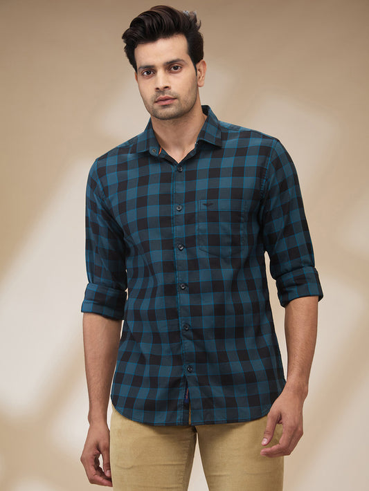 Park Avenue Grey Casual Shirt