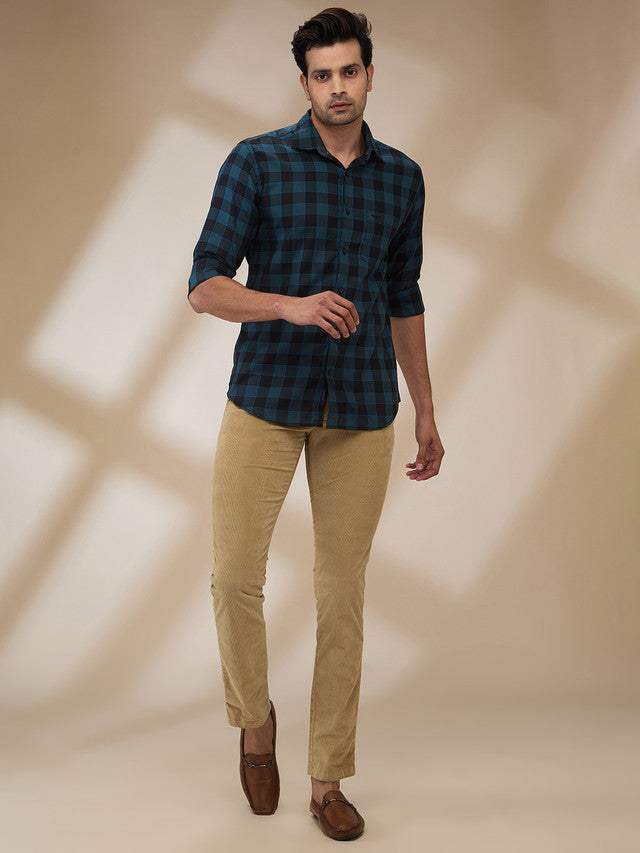 Park Avenue Grey Casual Shirt
