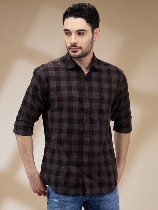 Park Avenue Brown Casual Shirt