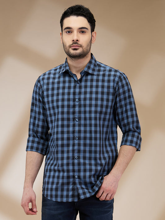 Park Avenue Blue Casual Shirt