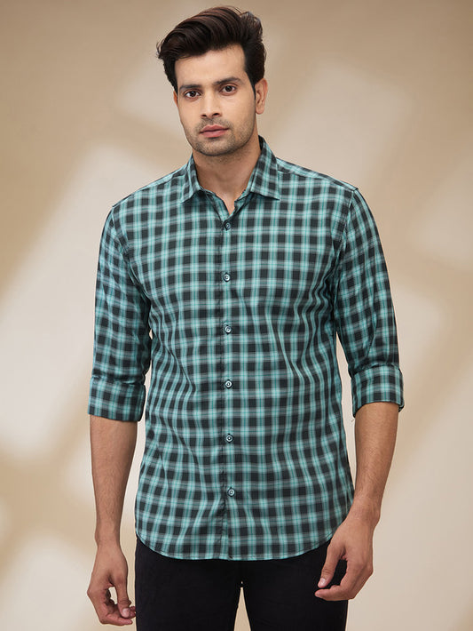 Park Avenue Green Casual Shirt