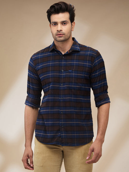 Park Avenue Blue Casual Shirt