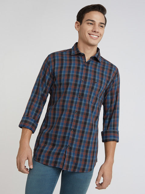 Park Avenue Blue Casual Shirt 