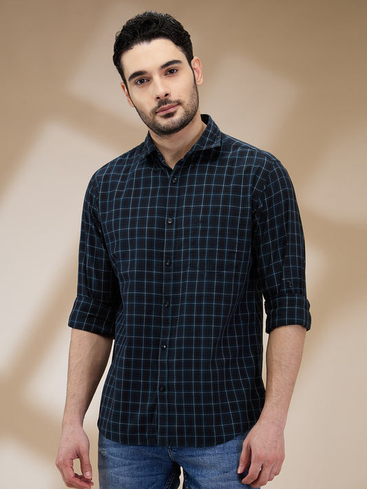 Park Avenue Blue Casual Shirt