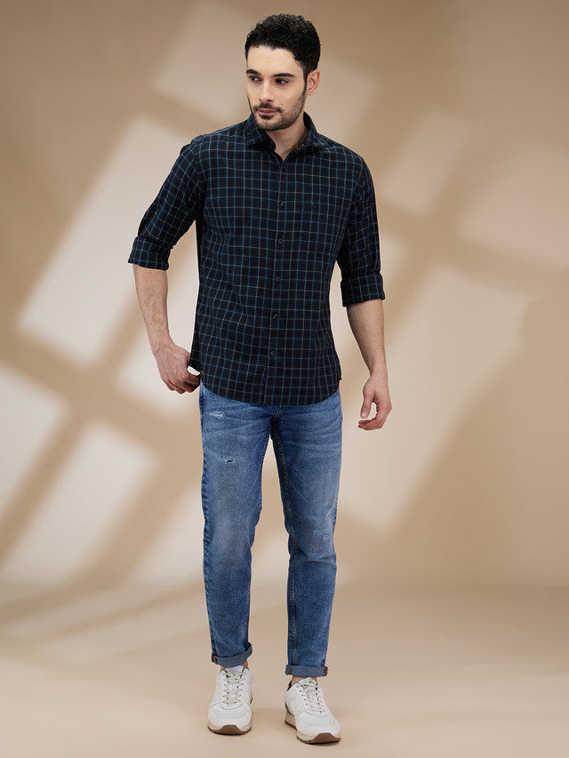 Park Avenue Blue Casual Shirt