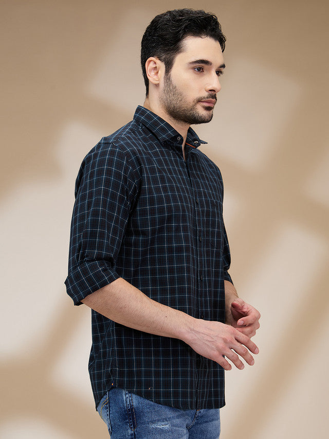 Park Avenue Blue Casual Shirt