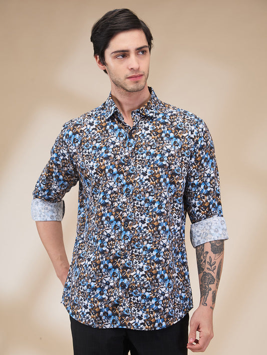 Park Avenue Blue Casual Shirt