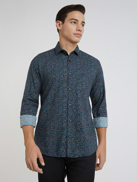 Park Avenue Blue Casual Shirt 