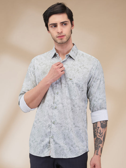 Park Avenue Green Casual Shirt