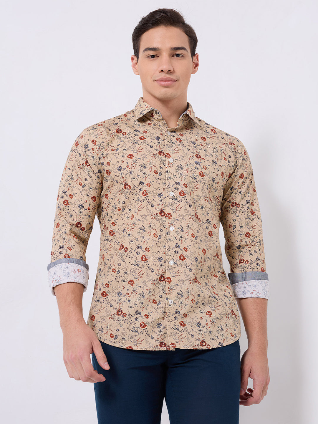 Park Avenue Brown Casual Shirt 
