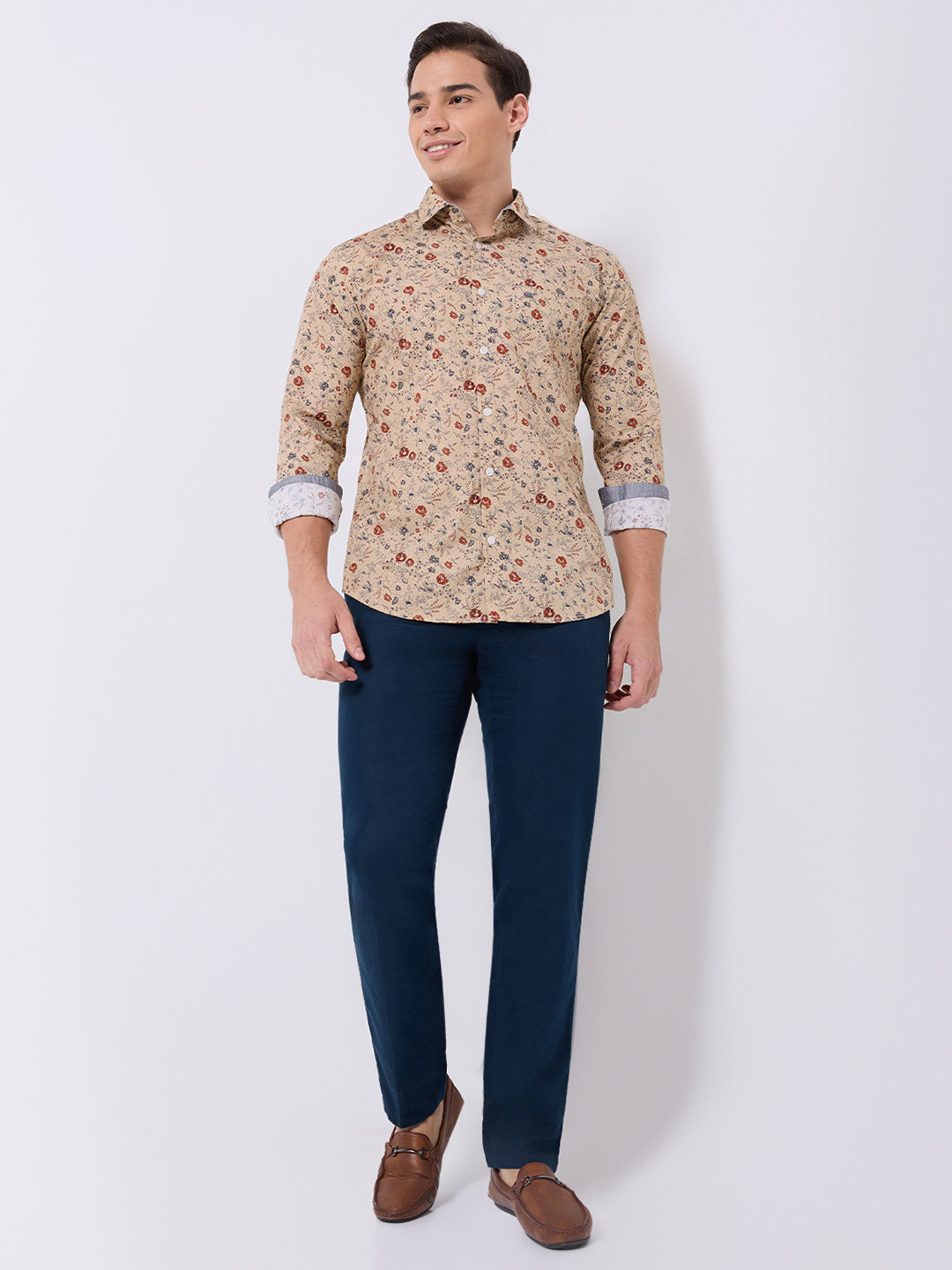 Park Avenue Brown Casual Shirt 