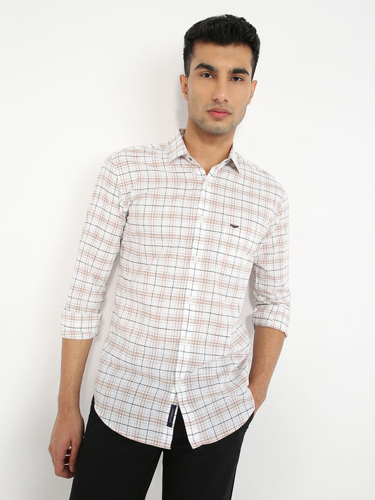 Park Avenue Orange Casual Shirt 