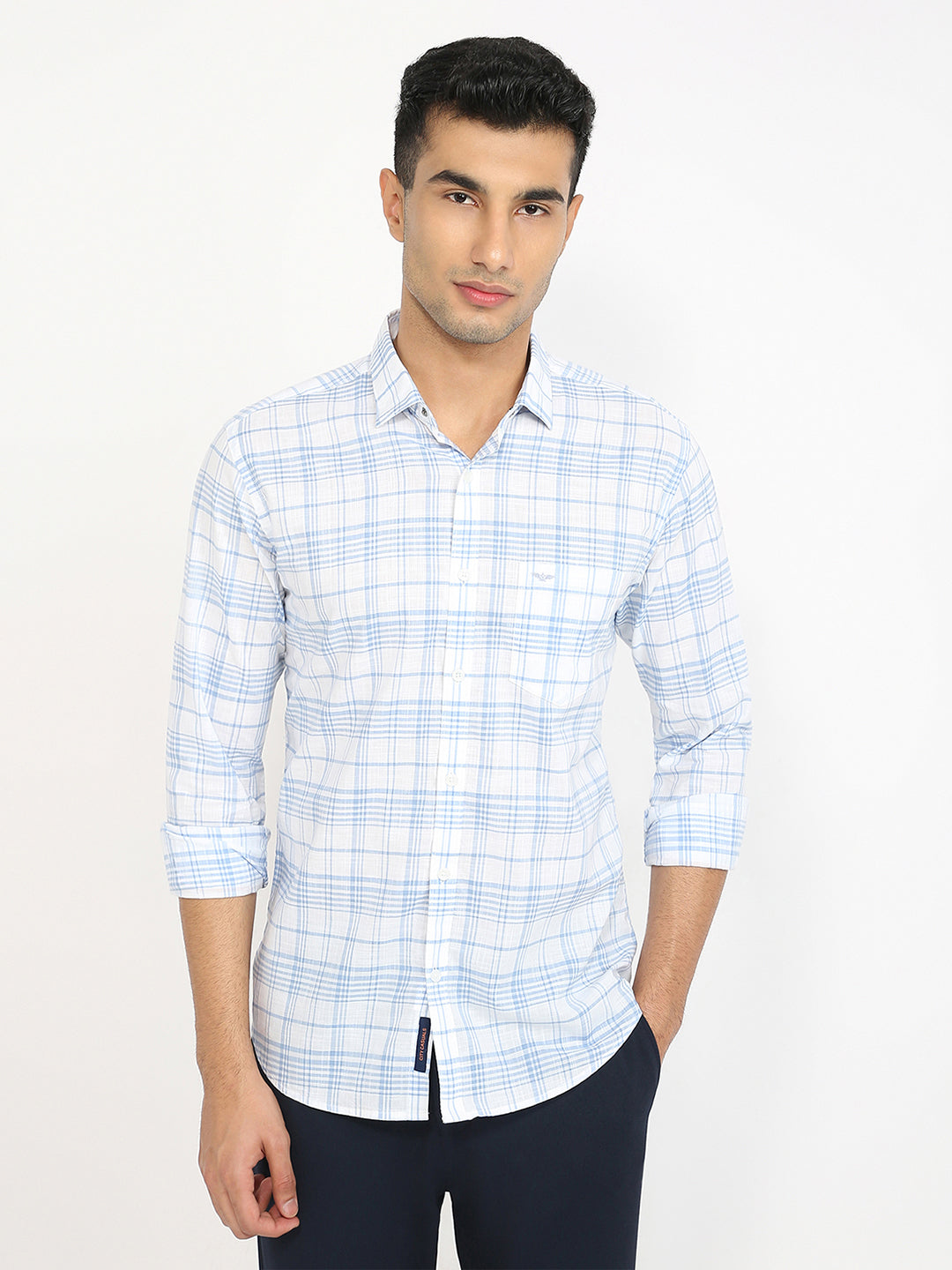 Park Avenue Blue Casual Shirt 