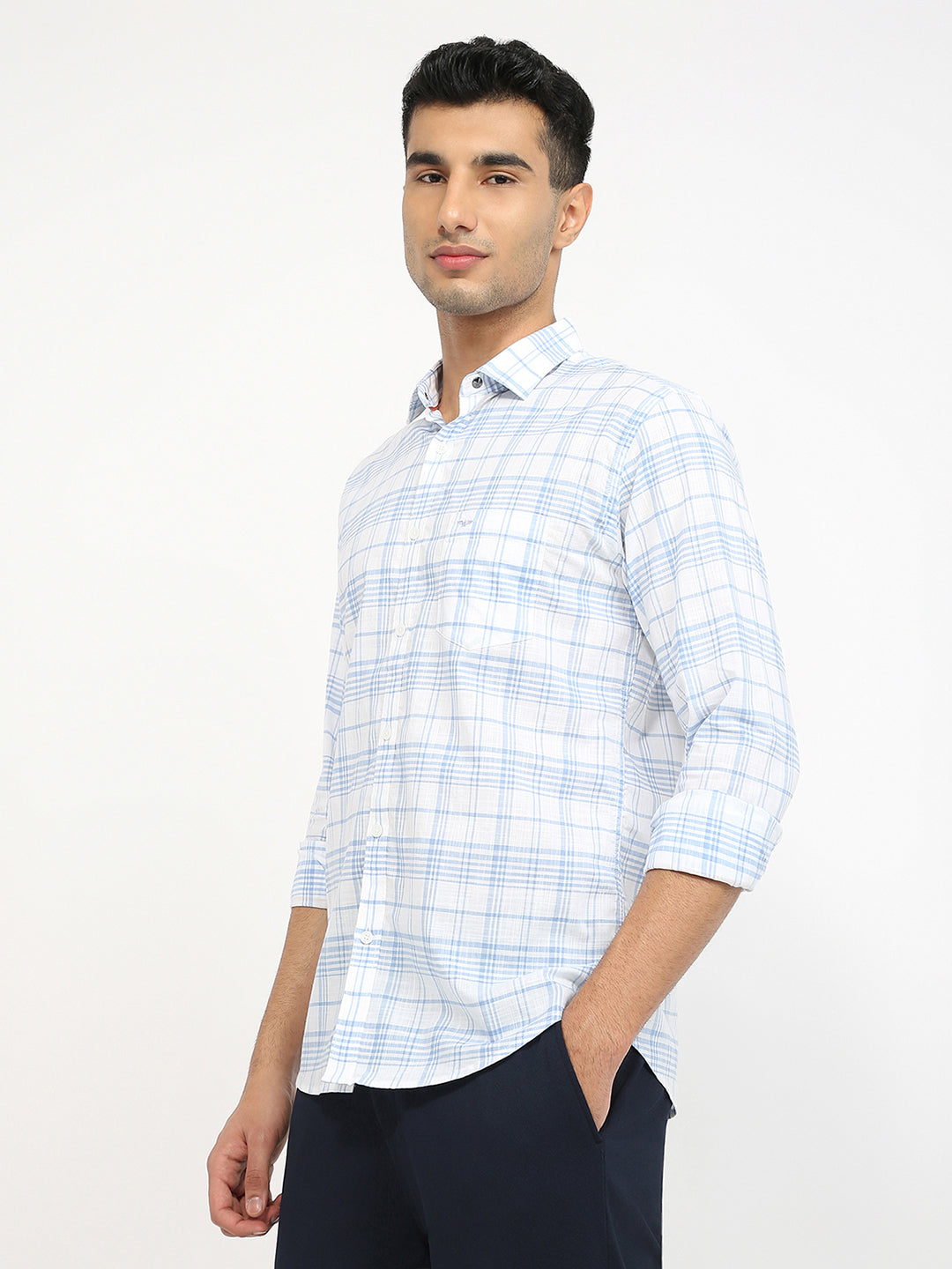 Park Avenue Blue Casual Shirt 