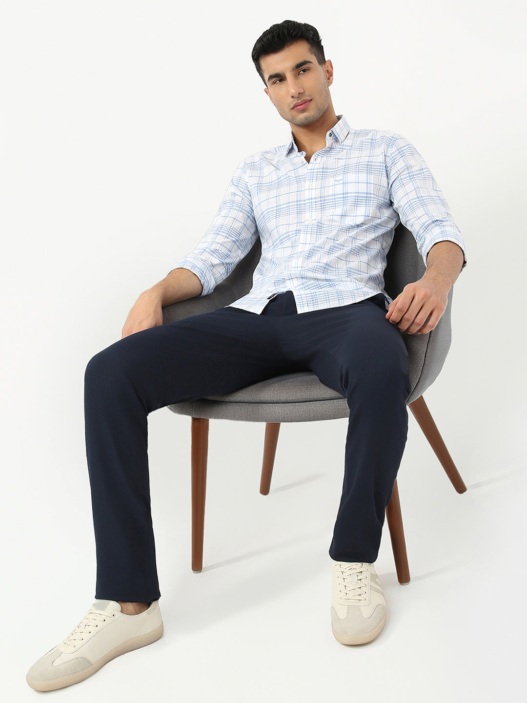 Park Avenue Blue Casual Shirt 