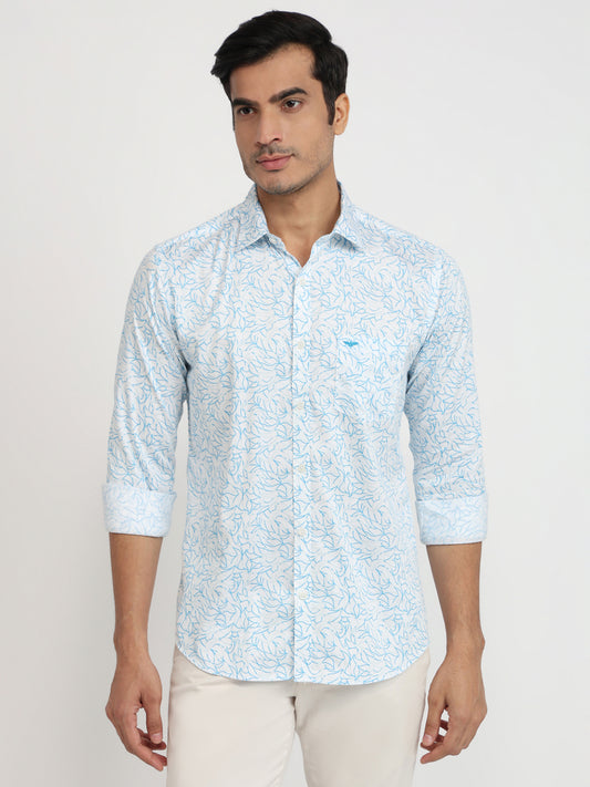 Park Avenue Blue Casual Shirt