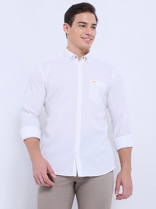 Park Avenue White Casual Shirt 