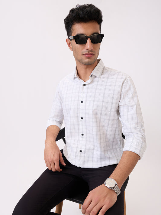 Park Avenue White Casual Shirt 