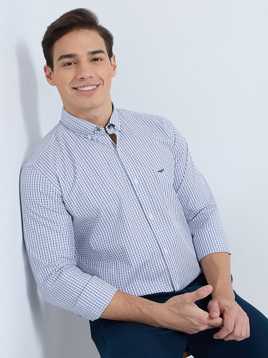 Park Avenue Blue Casual Shirt 