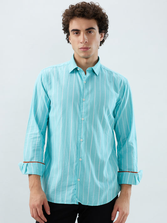 Park Avenue Blue Casual Shirt