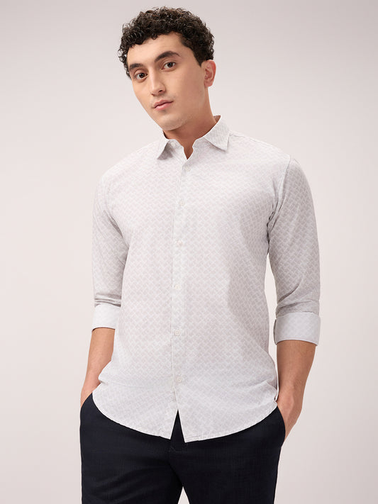 Park Avenue White Casual Shirt
