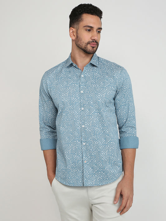 Park Avenue Grey Casual Shirt