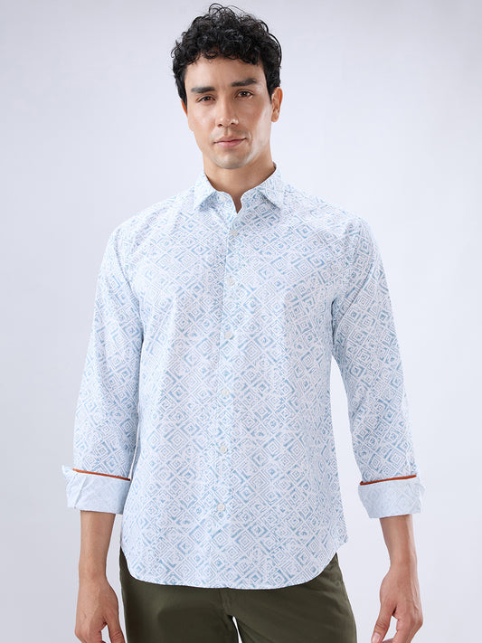 Park Avenue White Casual Shirt